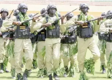  ?? ?? Some members of the corps during the passing out parade in Katsina