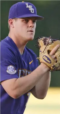  ?? (Photo by Hilary Scheinuk, The Advocate, AP) ?? Starting pitcher Jared Poche' has been one of the keys for LSU's run to the Southeaste­rn Conference Western Division title.