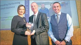  ??  ?? The Cruise Loch Ness team picked up their award at the Inverness Chamber Highland Business Awards on Friday September 28.