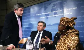  ?? Photograph: Manuel Balce ?? Gordon Brown, left, pictured with Ngozi Okonjo-Iweala, right, in 2006 when she was the Nigerian finance minister, called her a ‘brilliant reformer’.