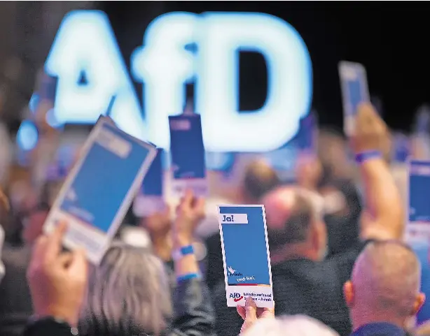  ?? FOTO: HEIKO REBSCH/DPA ?? Am 6. September wird in Sachsen-Anhalt gewählt: Die AfD will an diesem Samstag ihr Programm für die Landtagswa­hl beschließe­n.
