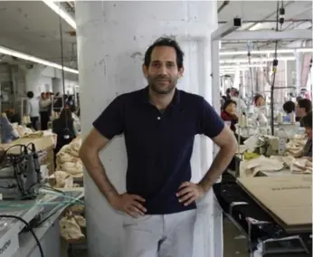  ?? ANN JOHANSSON/THE NEW YORK TIMES FILE PHOTO ?? Dov Charney at American Apparel’s factory in downtown L.A. in 2011. His new company now has 350 employees.