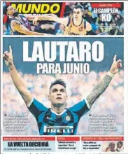  ?? FOTO: MD ?? ‘Lautaro para junio'
El Barça quiere al ‘killer' del Inter