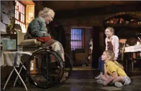  ?? PHOTO BY JOAN MARCUS ?? The Ferryman By Jez Butterwort­h, Directed by Sam Mendes Now Playing at the Bernard B. Jacobs Theatre on Broadway Pictured (L-R): Fionnula Flanagan (Aunt Maggie Far Away), Matilda Lawler (Honor Carney – sitting on the floor), and Brooklyn Shuck (Nunu (Nuala) Carney).