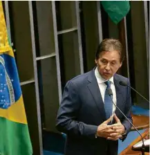  ?? Alan Marques/Folhapress ?? O novo presidente do Senado, Eunício Oliveira (PMDB-CE)
