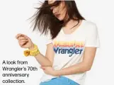  ??  ?? A look from Wrangler's 70th anniversar­y collection.