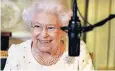  ??  ?? In Her Majesty’s own words: the Queen recording her Christmas message in 2017