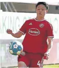  ?? FOTO: WOLFF ?? Takashi Ushino während der Partie beim SC Paderborn.