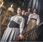  ?? Erik Scanlon ?? Right: Elizabeth Curtis (left, as Lizzie Borden), Jessica Coker, Taylor Jones and Melissa Reinertson star in Ray of Light Theatre’s production of “Lizzie.”