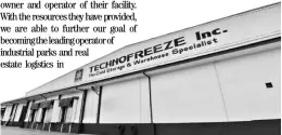  ??  ?? TECHNOFREE­ZE has a proven track record serving diverse companies.