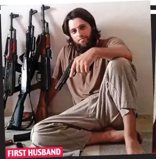  ??  ?? Committed to IS: John Georgelas, an American who converted to Islam. Right, Tania Joya as a jihadi bride FIRST HUSBAND