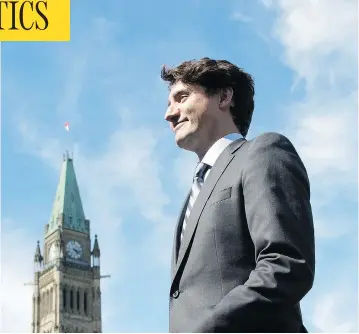  ?? ADRIAN WYLD / THE CANADIAN PRESS ?? Prime Minister Justin Trudeau’s Liberals passed several bills last week that will be given royal assent on Monday.