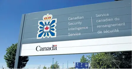  ?? THE CANADIAN PRESS FILES ?? A sign for the Canadian Security Intelligen­ce Service building is shown in Ottawa. New federal directives limit — but don’t totally forbid — Canada’s national police, spy and border agencies from using informatio­n that was likely extracted through...