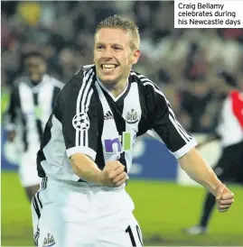  ??  ?? Craig Bellamy celebrates during his Newcastle days