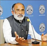  ?? IANS/PIB ?? Union MoS Tourism Alphons Kannanthan­am is seen at the “Partnershi­p with Google to promote Tourism” programme in New Delhi, on Tuesday.