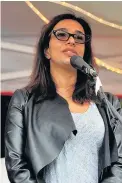  ??  ?? l●Coronation Street star Shobna Gulati spoke at vigil