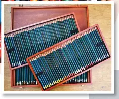  ??  ?? A set of 120 pencils, although desirable, can be an expensive outlay and some colours will inevitably be used less than others, if at all. It is more economical to buy individual pencils of just the colours you use most