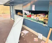  ??  ?? ●● Pizza Box on Rawtenstal­l market was also targeted by thieves