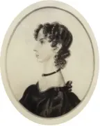  ?? ?? Portrait d’Anne Brontë (1820-1849) par sa soeur Charlotte.