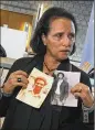  ?? AP ?? Sebene Ademe, an Ethiopian who now lives in Washington, D.C., said her brother, high school administra­tor Belachew Ademe, was among those allegedly ordered killed by Eshetu Alemu in 1978.