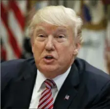  ?? ASSOCIATED PRESS ?? President Donald Trump speaks during an energy roundtable with tribal, state, and local leaders in the Roosevelt Room of the White House on June 28 in Washington.