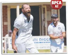  ??  ?? Winchelsea’s Ray Edwards Jr is pumped after taking one of his four wickets. Picture: MARK WILSON