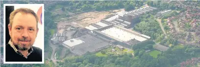  ??  ?? ●●Testing has found ‘no evidence of significan­t risk’ to people living near the former Turner Brothers Asbestos site, results campaigner Jason Addy (inset) described as ‘breath-taking’