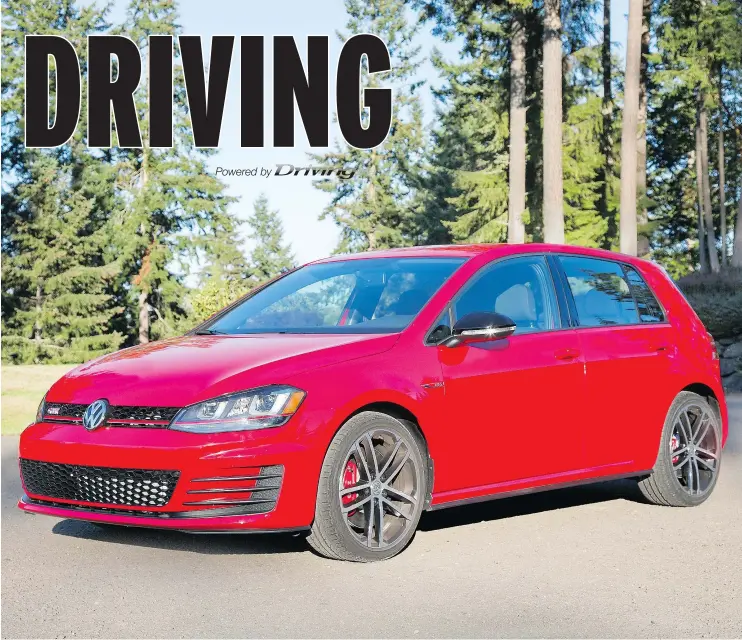  ?? — VW CANADA ?? With sports-car performanc­e, crossover-like cargo space, and premium sedan comfort, the 2017 GTI seemingly has it all.