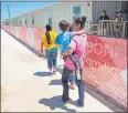  ??  ?? Migrant families held at a detention camp in Dilley, Texas