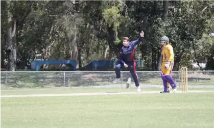  ?? Photograph: Gareth Morgan ?? Third grade captain Gareth Morgan who catapulted to global cricket stardom after taking six wickets in the last over to win a game for the Mudgeeraba Nerang and districts cricket club.