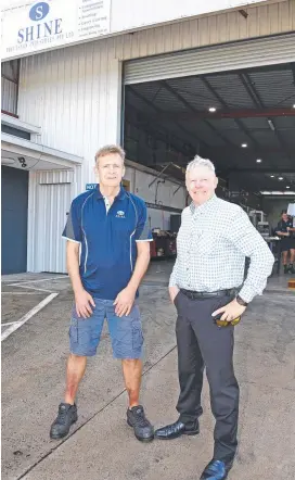  ?? Picture: Tertius Pickard ?? Shine Precision’s Ian Boileau with Colin Tucker. Shine Precision’s Ian Boileau with Colin Tucker. Picture: Tertius Pickard