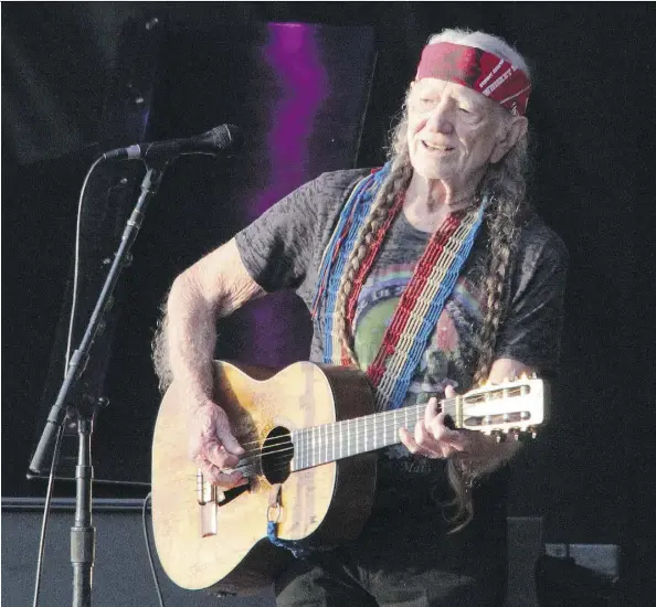  ??  ?? Country music legend Willie Nelson, 84, pleased the crowd with hits and lesser-known gems Friday at Big Valley Jamboree.