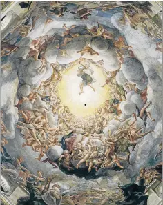  ??  ?? WHIRLING ASCENSION: Correggio’s majestic fresco in the dome of Parma Cathedral