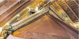  ?? PHOTO: CANPOTEX ?? Canpotex exports Saskatchew­an potash produced by its three shareholde­rs - PotashCorp, Mosaic and Agrium - to overseas customers from port facilities in Vancouver, B.C., Portland, Oregon and St. John, New Brunswick.