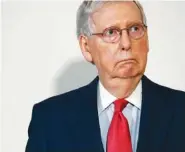  ?? AP PHOTO/PATRICK SEMANSKY ?? Senate Majority Leader Mitch McConnell attends a news conference on Capitol Hill in Washington on Tuesday.