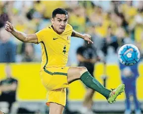  ?? BRETT HEMMINGS / GETTY ?? Tim Cahill, máximo realizador histórico de Australia (con 50 goles), jugará en Rusia a los 38 años el cuarto Mundial de su carrera