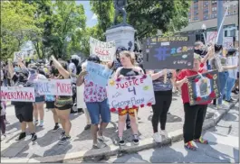  ?? Jim Franco / Special to the Times Union ?? Saturday’s rally at Albany’s Townsend Park drew at least a thousand people protesting police brutality in the wake of the death of George Floyd while in Minneapoli­s Police custody.