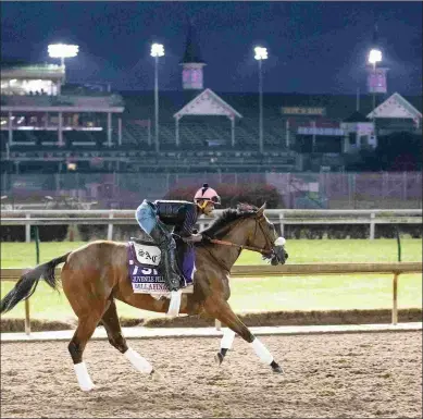  ?? DEBRA A. ROMA ?? Bellafina, training at Churchill Downs, has won three straight graded stakes in California.