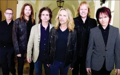  ?? RICK DIAMOND/Special to The Okanagan Weekend ?? Styx, shown in a publicity photo supplied by their management, from left, Chuck Panozzo, Ricky Phillips, Todd Sucherman, Tommy Shaw, James “J.Y.”Young and Lawrence Gowan perform Sept. 4 at the South Okanagan Events Centre.