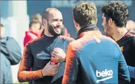  ?? FOTO: FCB ?? Aleix Vidal, durante un entrenamie­nto de la pasada temporada