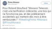  ?? (DR) ?? Capture d’écran du tweet d’un candidat de Primo!