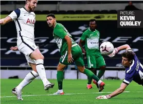  ?? PICTURE: ?? KEVIN QUIGLEY
Just for starters: Kane taps in the opening goal of his hat-trick