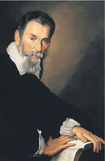  ?? FOTO: DPA ?? Claudio Monteverdi (1567 bis 1643) im berühmten, 1640 entstanden­en Gemälde von Bernardo Strozzi.