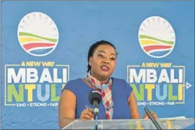  ?? Photo: Darren Stewart/gallo Images ?? Fresh ideas: Mbali Ntuli’s supporters warn not to underestim­ate her chances of becoming federal leader.