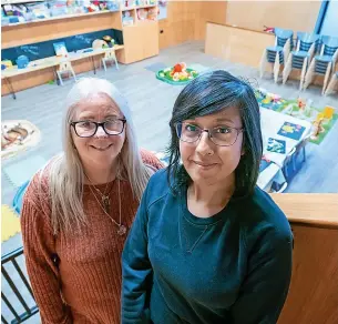  ?? ?? ●●Councillor Sue Smith and Neela inside the new Star Tree Studio.