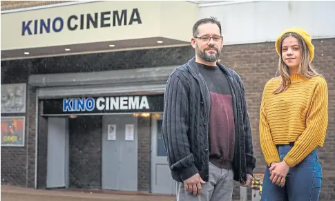  ??  ?? CAMPAIGNER: Emily Donaldson at the Kino Cinema with her dad Gavin. Picture by Mhairi Edwards.