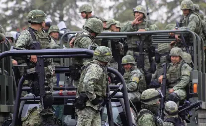  ?? ANDRÉS LOBATO ?? Presencia de militares.