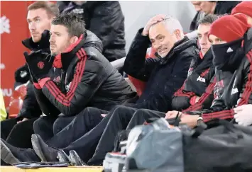  ?? | CARL RECINE Reuters ?? JOSE MOURINHO’S team were unprepared for what was waiting for them at Anfield on Sunday.