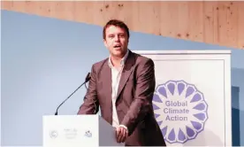  ??  ?? Nigel Topping, pictured at Fiji’s Cop23 summit in 2017, was appointed the UK’s climate champion by Boris Johnson last year. Photograph: Getty Images