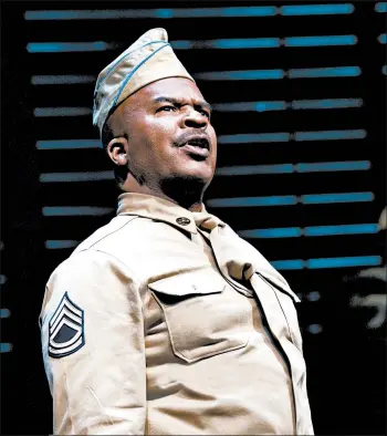  ?? JOAN MARCUS/POLK & CO. ?? David Alan Grier plays a stern Army sergeant who gets beat up twice each show in “A Soldier’s Play.”